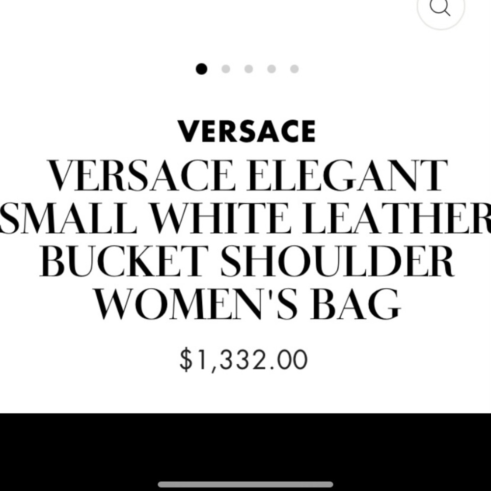 Versace Medusa Cream Quilted Lamb Leather Bucket Shoulder Bag - Picture 12 of 12